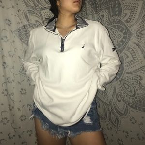 White Nautica Quarter Zip